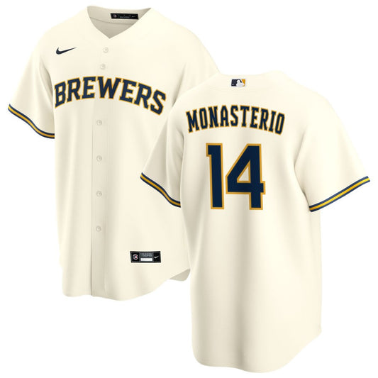 Andruw Monasterio Milwaukee Brewers Nike Youth Home Replica Jersey - Cream