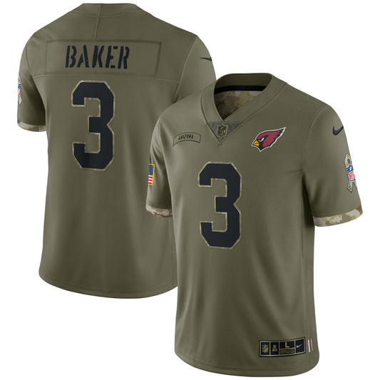 Budda Baker Arizona Cardinals Nike 2022 Salute To Service Limited Jersey - Olive