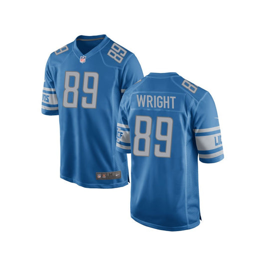 Brock Wright Detroit Lions Nike Youth Team Color Game Jersey - Blue