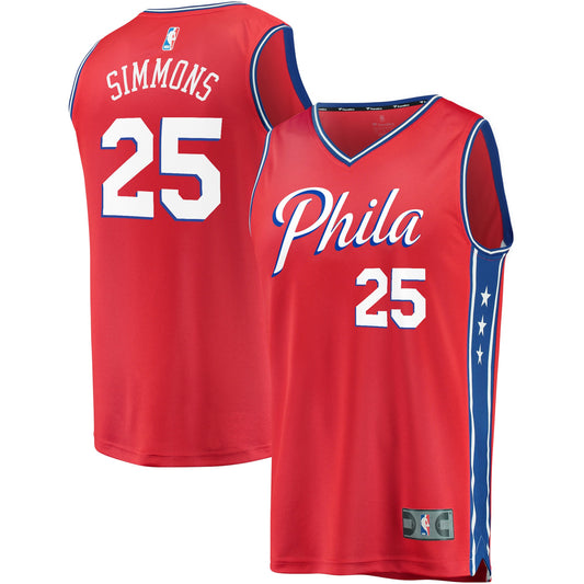 Ben Simmons Philadelphia 76ers Fanatics Branded Youth 2019/20 Fast Break Replica Player Team Jersey - Statement Edition - Red