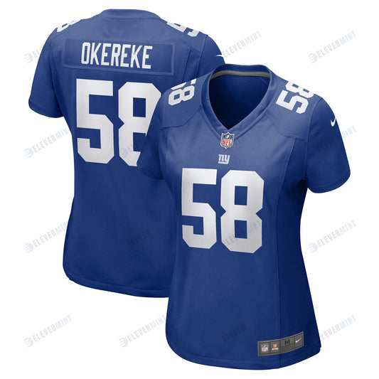 Bobby Okereke 58 New York Giants Women's Game Jersey - Royal