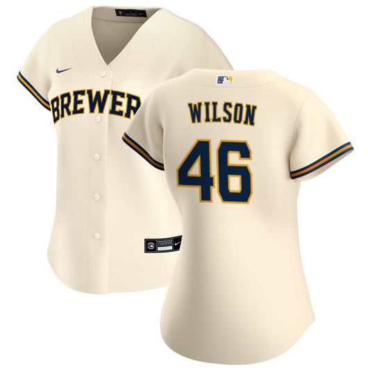 Bryse Wilson Milwaukee Brewers Nike Women's Home Replica Jersey - Cream