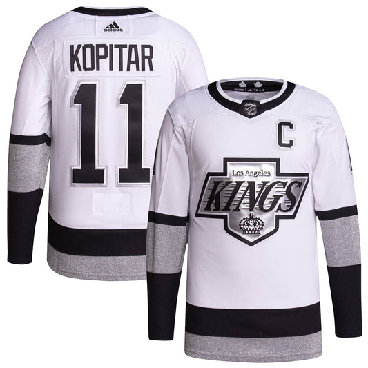 Anze Kopitar Los Angeles Kings adidas 2021/22 Alternate Primegreen Authentic Pro Player Jersey - White