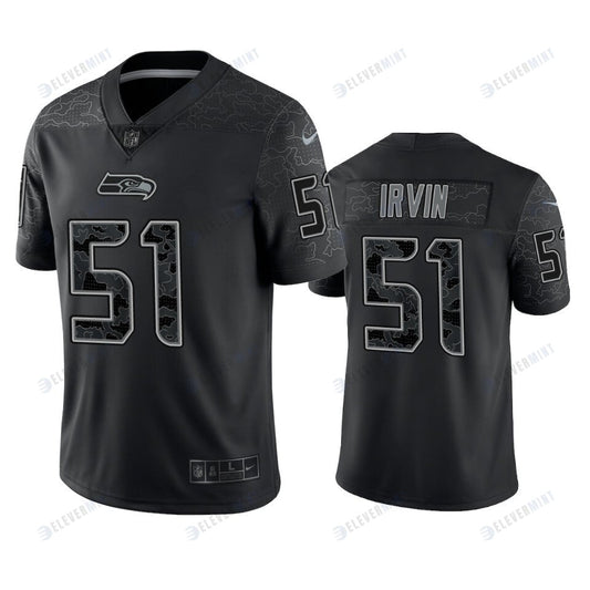 Bruce Irvin 51 Seattle Seahawks Black Reflective Limited Jersey - Men