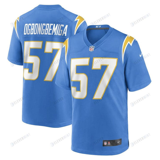 Amen Ogbongbemiga Los Angeles Chargers Game Player Jersey - Powder Blue