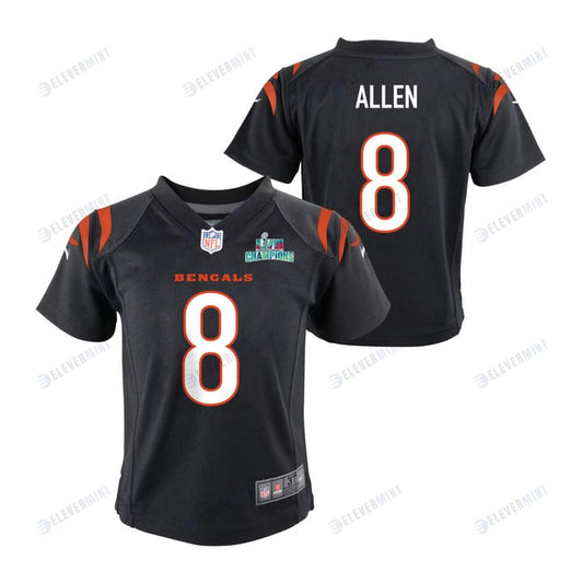 Brandon Allen 8 Cincinnati Bengals Super Bowl LVII Champions Youth Game Jersey - Black