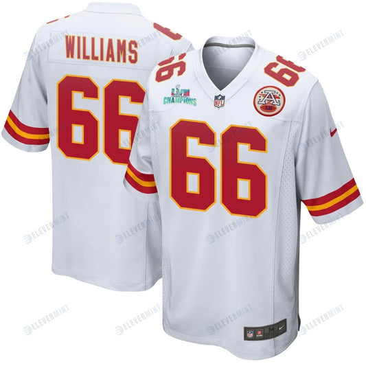 Brandon Williams 66 Kansas City Chiefs Super Bowl LVII Champions Men Game Jersey - White