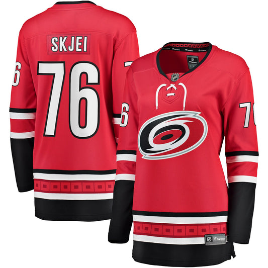 Brady Skjei Carolina Hurricanes Fanatics Branded Women's Breakaway Player Jersey - Red