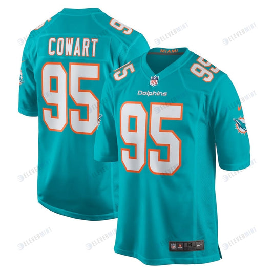 Byron Cowart 95 Miami Dolphins Men Game Jersey - Aqua