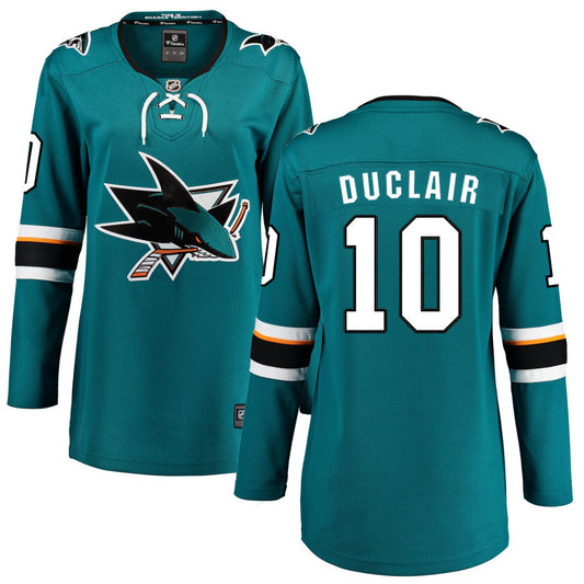 Anthony Duclair San Jose Sharks Fanatics Branded Women's 2021/22 Home Breakaway Jersey - Teal