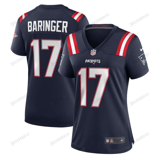 Bryce Baringer 17 New England Patriots Women Team Game Jersey - Navy