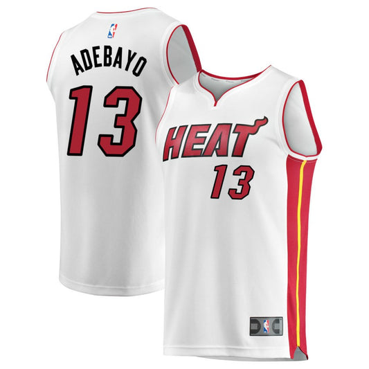 Bam Adebayo Miami Heat Fanatics Branded Youth Fast Break Replica Jersey White - Association Edition