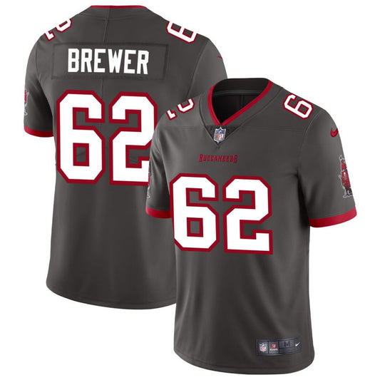 C.J. Brewer Tampa Bay Buccaneers Nike Vapor Untouchable Elite Alternate Jersey - Pewter