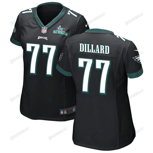 Andre Dillard 77 Philadelphia Eagles Super Bowl LVII Champions Women Game Jersey - Black