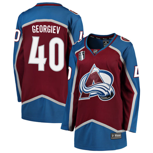 Alexandar Georgiev Colorado Avalanche Fanatics Branded Women's Home 2022 Stanley Cup Final Breakaway Jersey - Burgundy