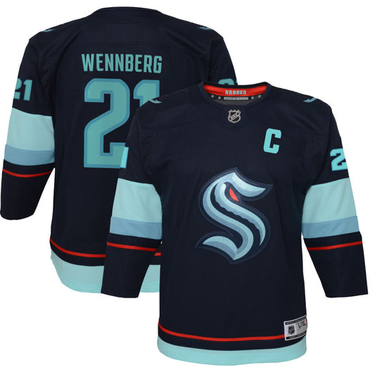 Alexander Wennberg Seattle Kraken Youth Home Premier Jersey - Navy