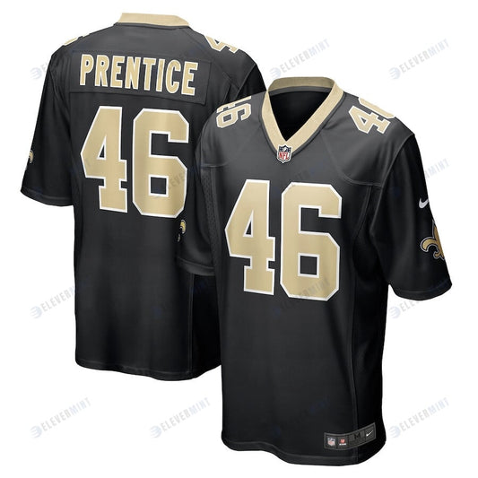 Adam Prentice 46 New Orleans Saints Men Game Jersey - Black