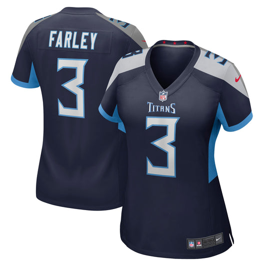 Caleb Farley Tennessee Titans Nike Women's Game Jersey - Navy