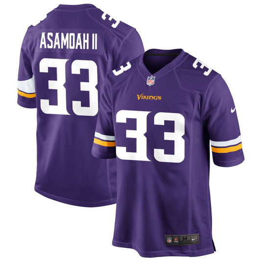 Brian Asamoah II Minnesota Vikings Nike Game Jersey - Purple