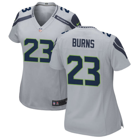 Artie Burns Seattle Seahawks Nike Women's Alternate Game Jersey - Gray