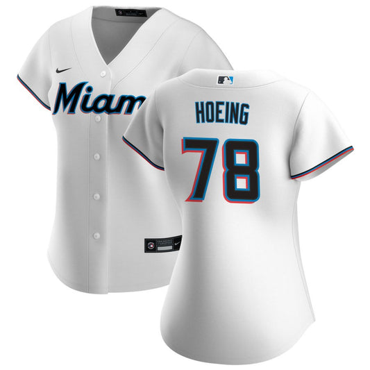 Bryan Hoeing Miami Marlins Nike Women's Home Replica Jersey - White