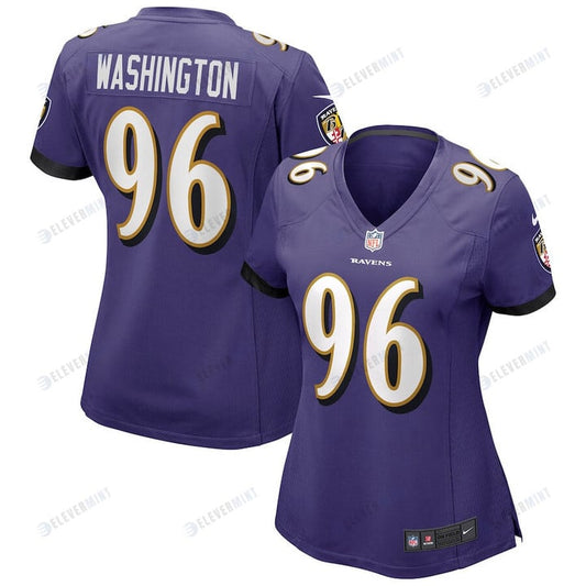 Broderick Washington 96 Baltimore Ravens Women's Game Jersey - Purple