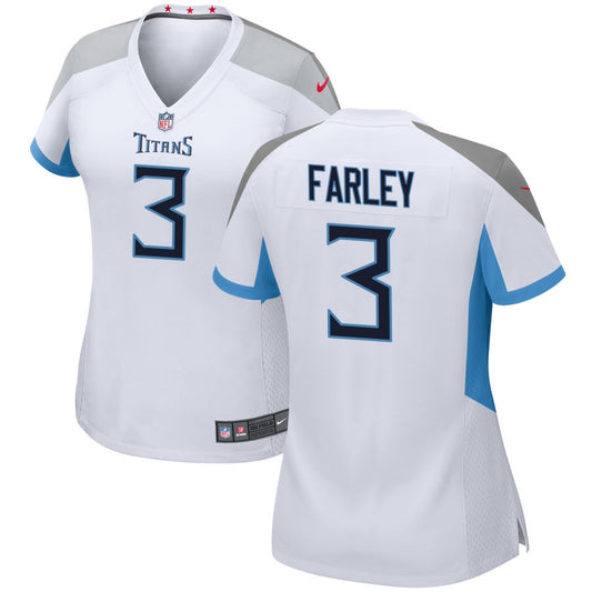 Caleb Farley Tennessee Titans Nike Women's Game Jersey - White