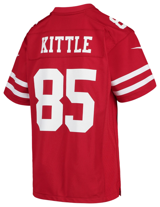 Boys' Grade School Kittle George Nike 49ers Player Game Jersey - Red