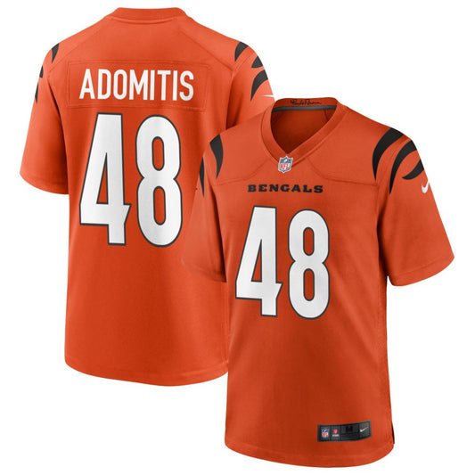 Cal Adomitis Cincinnati Bengals Nike Alternate Game Jersey - Orange